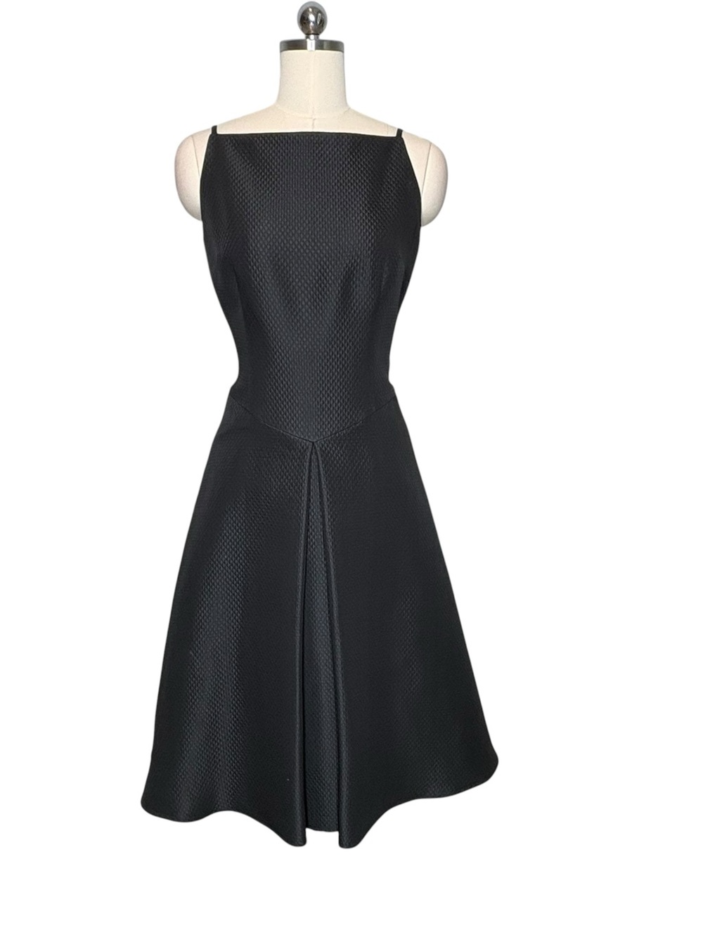 David Meister Black Fit and Flare Audrey Hepburn Cocktail Midi Dress| 6